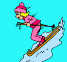 Dibujo Esquiadora pintado por alexerik