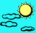 Dibujo Sol y nubes 2 pintado por samantha