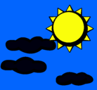Dibujo Sol y nubes 2 pintado por emilio