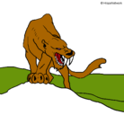Dibujo Tigre con afilados colmillos pintado por Luis
