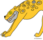 Dibujo Estatua Jaguar pintado por escubi