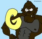 Dibujo Gorila pintado por Heidy