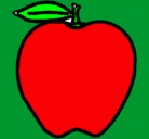 Dibujo manzana pintado por LITZY