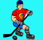 Dibujo Jugador de hockey sobre hielo pintado por Camilo