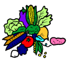 Dibujo verduras pintado por CAMILA