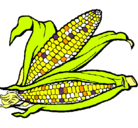 Dibujo Mazorca de maíz pintado por luem