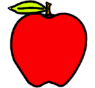 Dibujo manzana pintado por diana