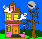 Dibujo Casa fantansma pintado por eyli