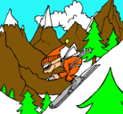 Dibujo Esquiador pintado por amaropea