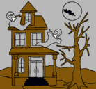 Dibujo Casa fantansma pintado por yicel
