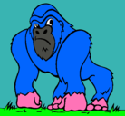 Dibujo Gorila pintado por joanyerovicruzadogalve