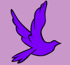 Dibujo Paloma de la paz al vuelo pintado por LIZ