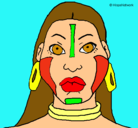 Dibujo Mujer maya pintado por LAURA