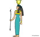 Dibujo Hathor pintado por Andreyna