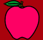 Dibujo manzana pintado por jabiera
