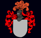 Dibujo Escudo de armas y casco pintado por valentina