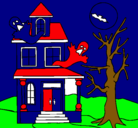 Dibujo Casa fantansma pintado por giuliana