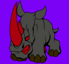 Dibujo Rinoceronte II pintado por victor