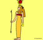 Dibujo Hathor pintado por FERNANDO