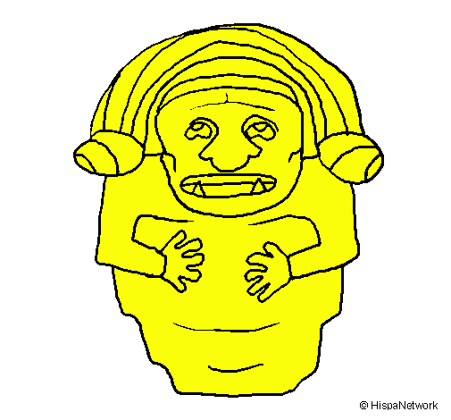 Estatua demonio maya