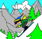 Dibujo Esquiador pintado por pablo