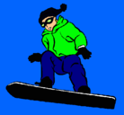 Dibujo Snowboard pintado por laura