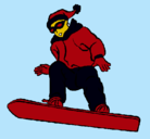 Dibujo Snowboard pintado por jardel