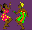 Dibujo Mujeres bailando pintado por vero