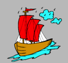 Dibujo Barco velero pintado por DULCETEAMO