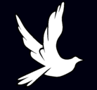 Dibujo Paloma de la paz al vuelo pintado por perla