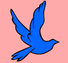 Dibujo Paloma de la paz al vuelo pintado por antonio