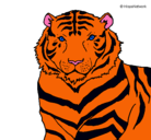 Dibujo Tigre pintado por rasta