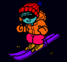 Dibujo Niño esquiando pintado por ALICIA