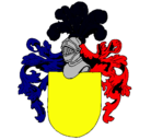 Dibujo Escudo de armas y casco pintado por c.ronaldo