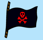 Dibujo Bandera pirata pintado por chiquita