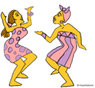 Dibujo Mujeres bailando pintado por soficristi