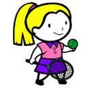 Dibujo Chica tenista pintado por TOMI