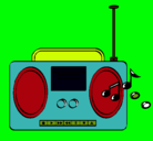 Dibujo Radio cassette 2 pintado por ELLIOT