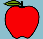 Dibujo manzana pintado por dieguito