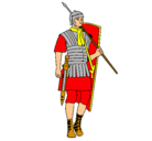 Dibujo Soldado romano pintado por Juliocesar