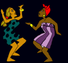 Dibujo Mujeres bailando pintado por tomas