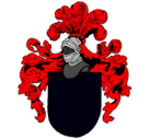 Dibujo Escudo de armas y casco pintado por juandavid