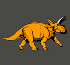Dibujo Triceratops pintado por pablo