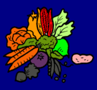 Dibujo verduras pintado por karen
