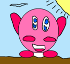 Dibujo Kirby pintado por alejandro