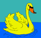 Dibujo Cisne en el agua pintado por luciavela
