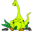 Dibujo Diplodocus sentado pintado por diplodocus