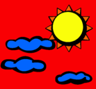 Dibujo Sol y nubes 2 pintado por KARENLIZETH