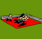 Dibujo Lucha en el ring pintado por 123