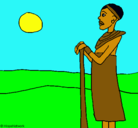 Dibujo Massai pintado por MARLENE